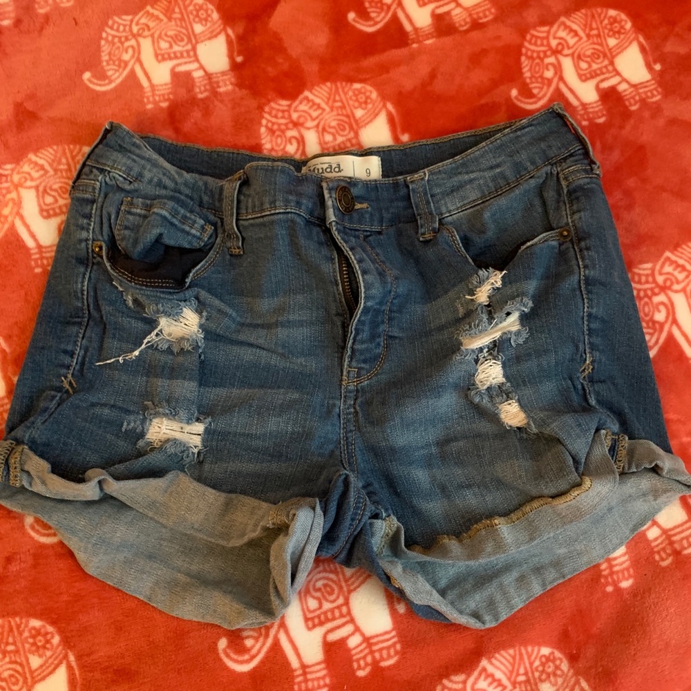 Mudd junior blue denim shorts